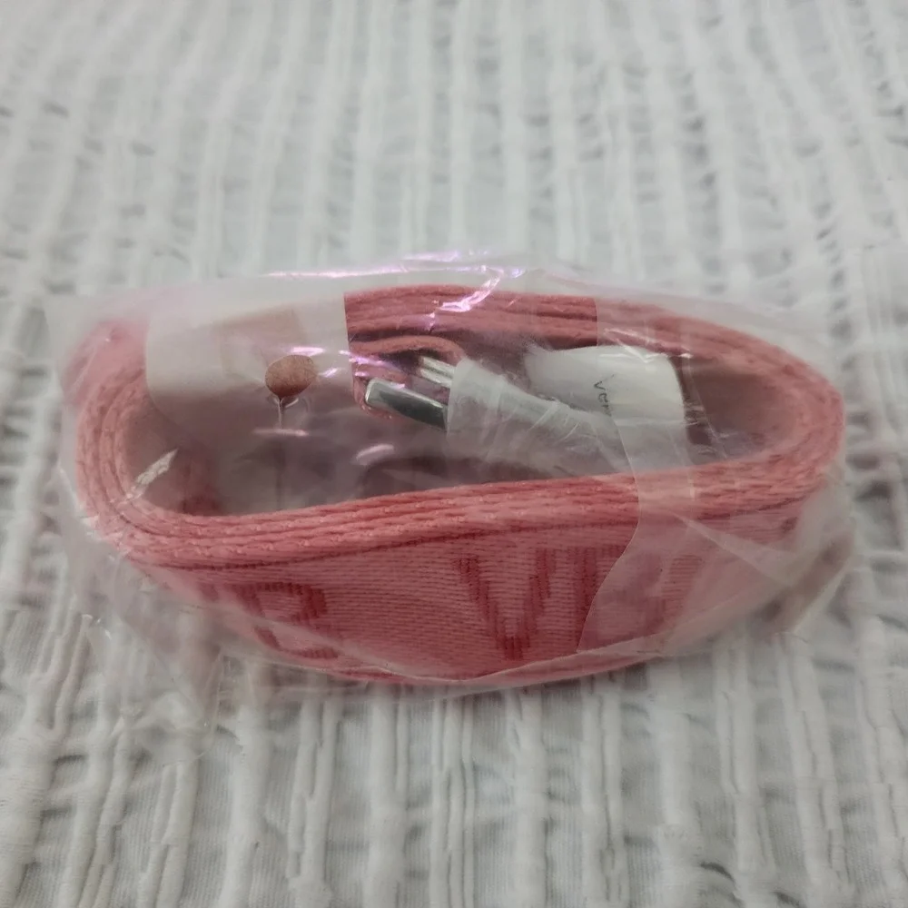 Vera Bradley Webbing Lanyard Sun Washed Tropical Pink Logo 28561-V77 New
